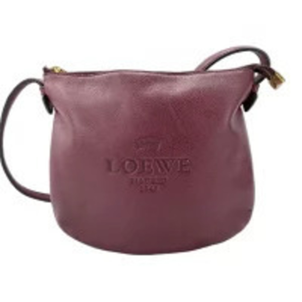 Loewe Heritage Shoulder Bag Leather Red